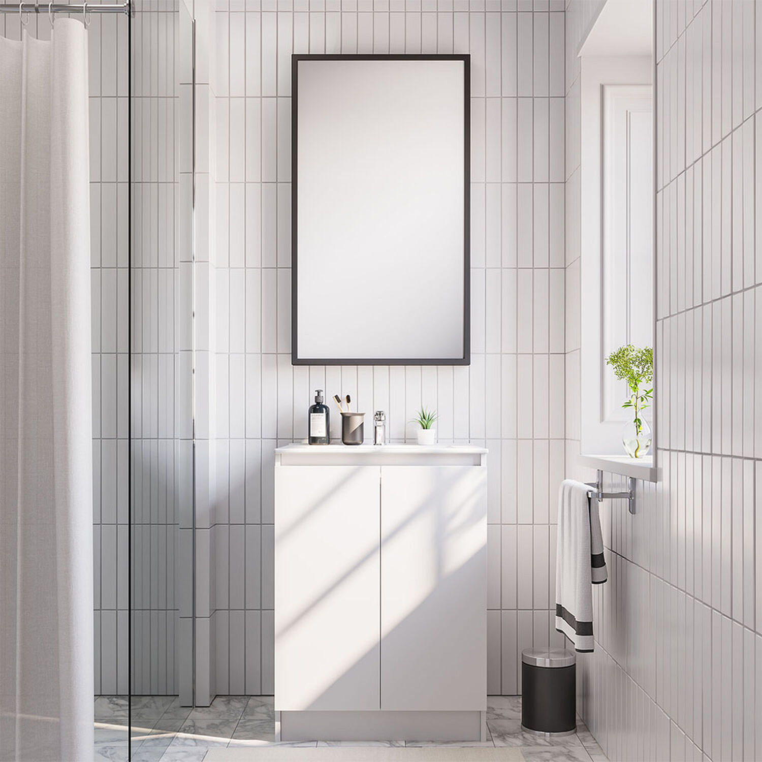 Vanitorio 2 Puertas Lisboa Blanco 60 Cm.