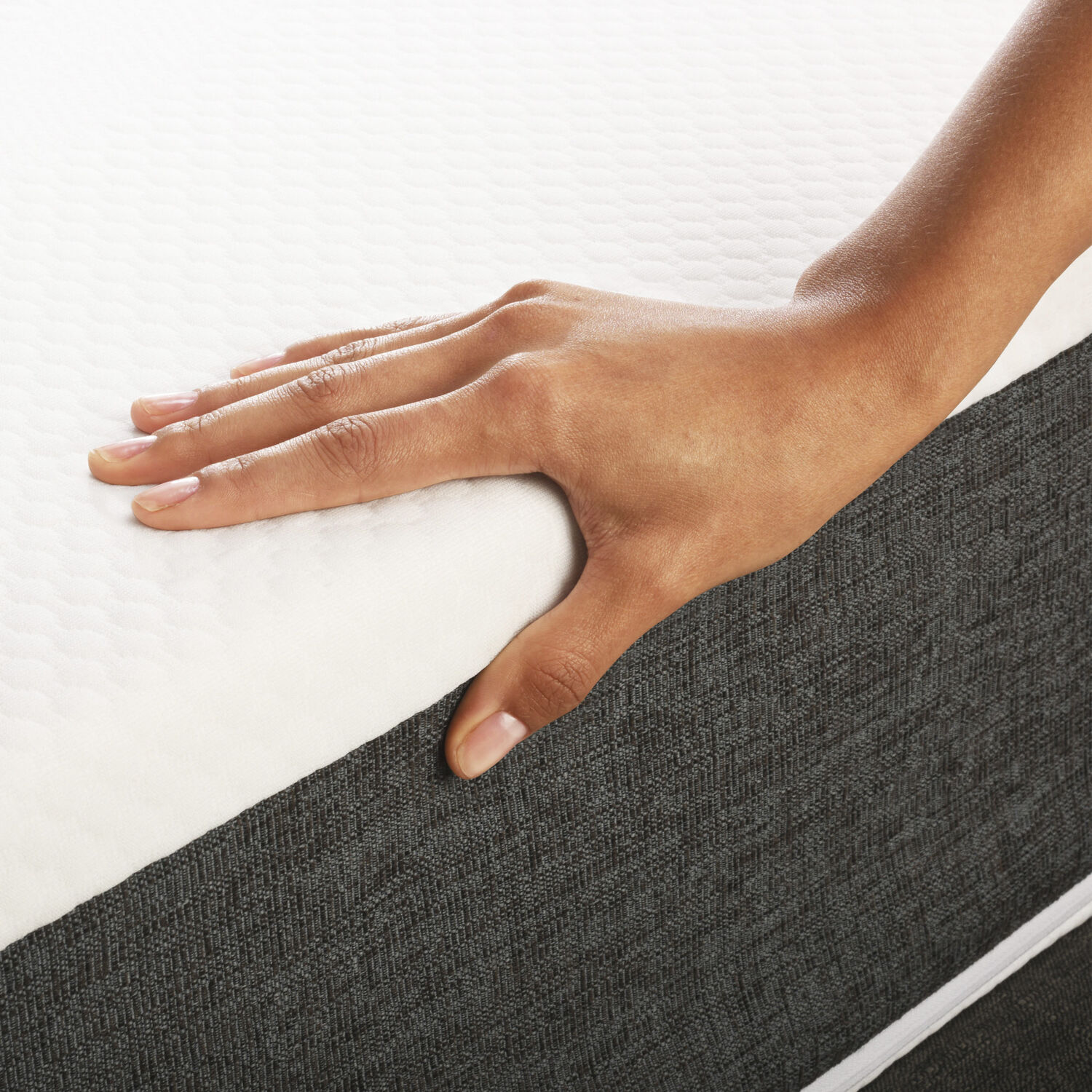 Cama Europea 1.5 Plazas New Ortopedic + Respaldo Tapizado Gris