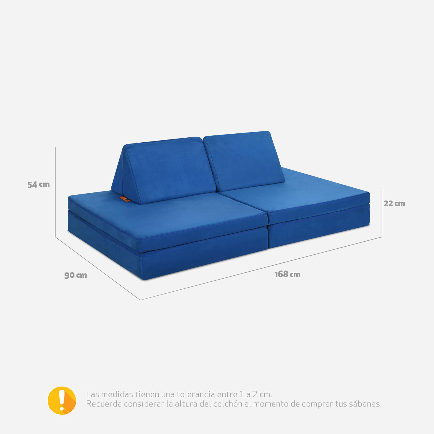 Pack Colchonetas CIC Kids Imperial Blue + Cama Americana 1 Plaza Excellence
