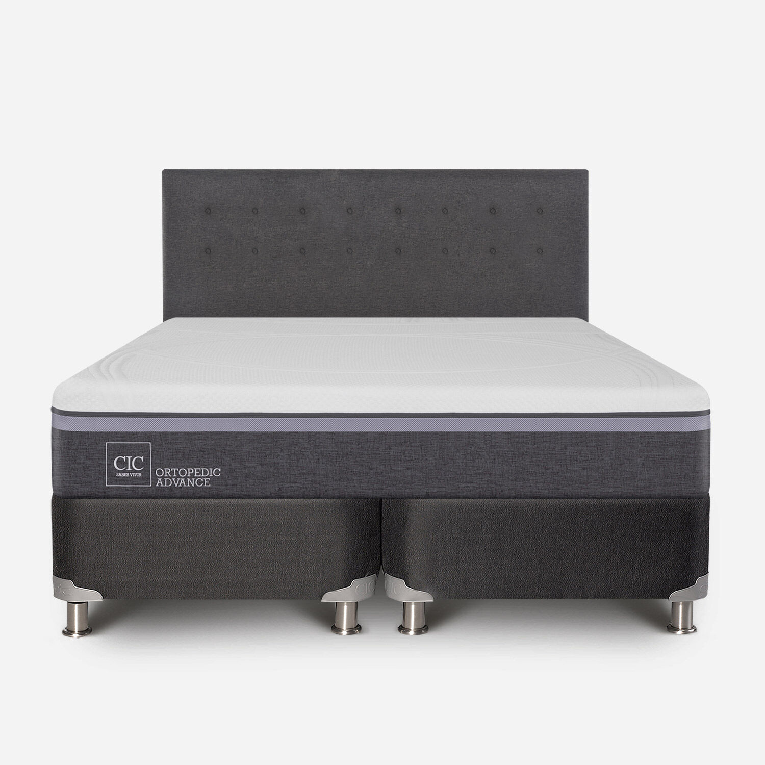Box Spring King Ortopedic Advance 5 Zonas + Respaldo Éufrates