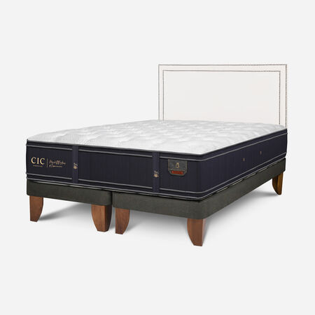 Cama Europea King Grand Premium + Respaldo Danubio