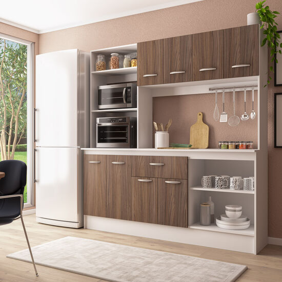 Mueble de Cocina 8 Puertas 1 Cajón Julieta 180x190x45 Cm