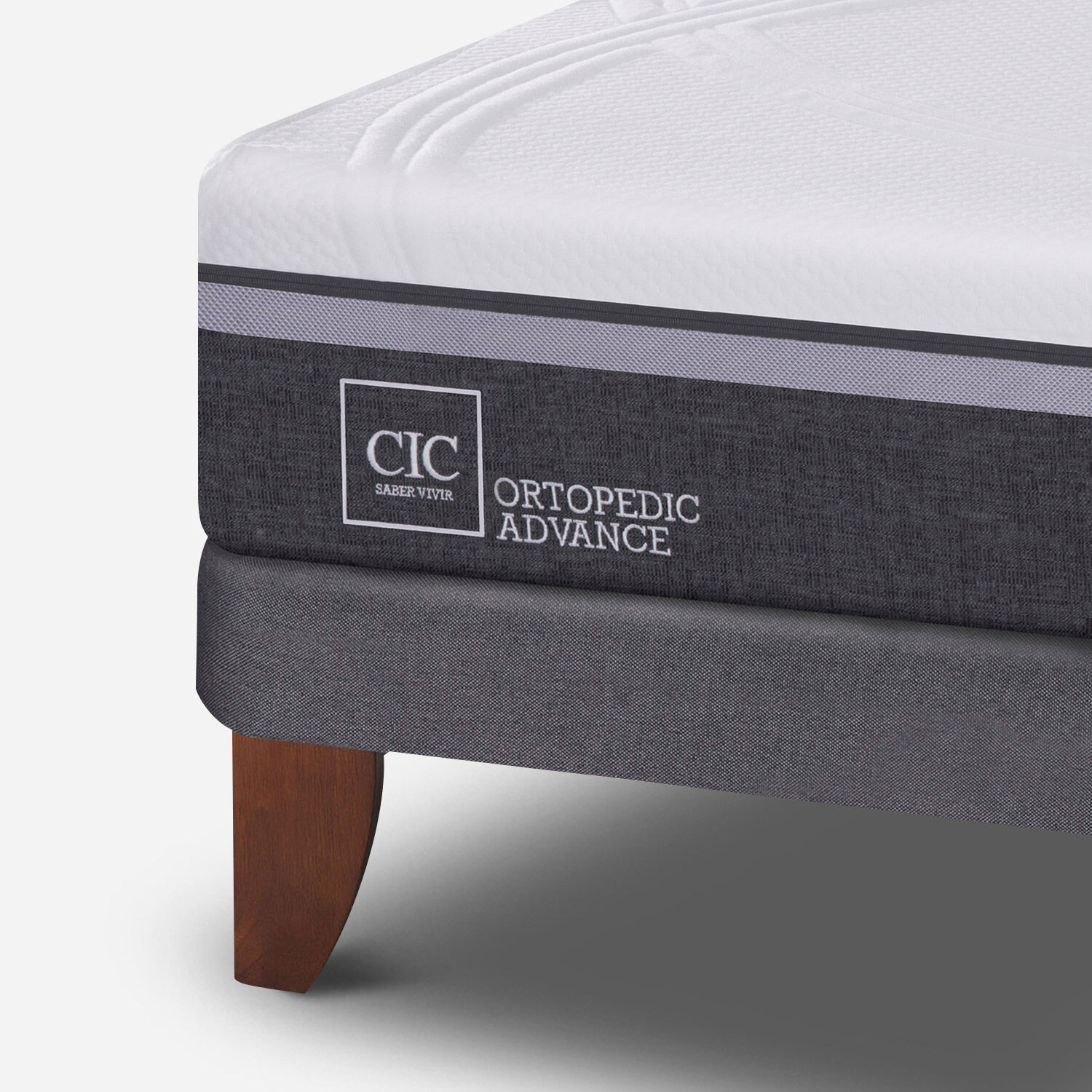 Cama Europea 2 Plazas Ortopedic Advance Base Normal + Set &Eacute;ufrates