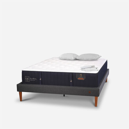 Cama Europea Curve 2 Plazas Premium + Almohadas + Sabanas