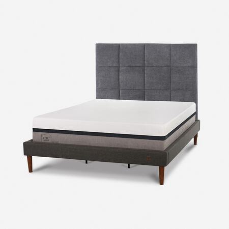 Cama Europea Curve Super King Balance + Respaldo T&aacute;mesis