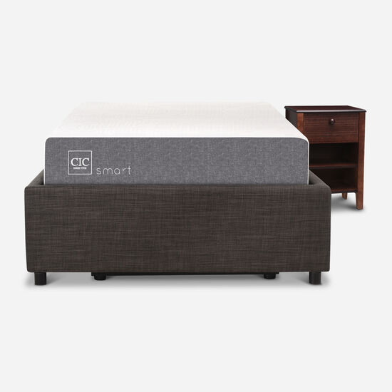 Cama Space Box 1.5 Plazas Smart + Velador New Torino Choc