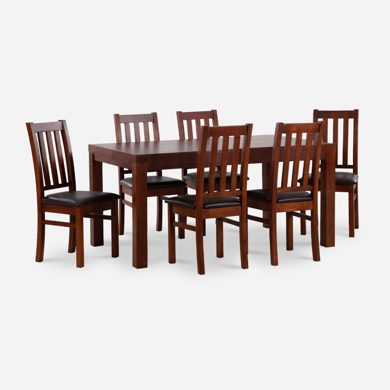 Comedor 6 Sillas &Ntilde;uble Caramelo Negro