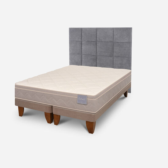 Cama Europea 2 Plazas Rilassati Base Dividida + Respaldo Támesis
