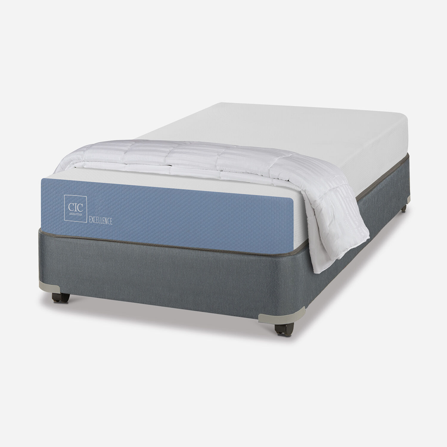 Cama Americana 1 Plaza Excellence + Plum&oacute;n