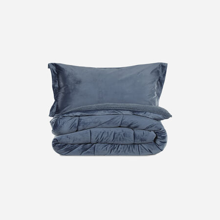 Plumón Single Sherpa  Azul