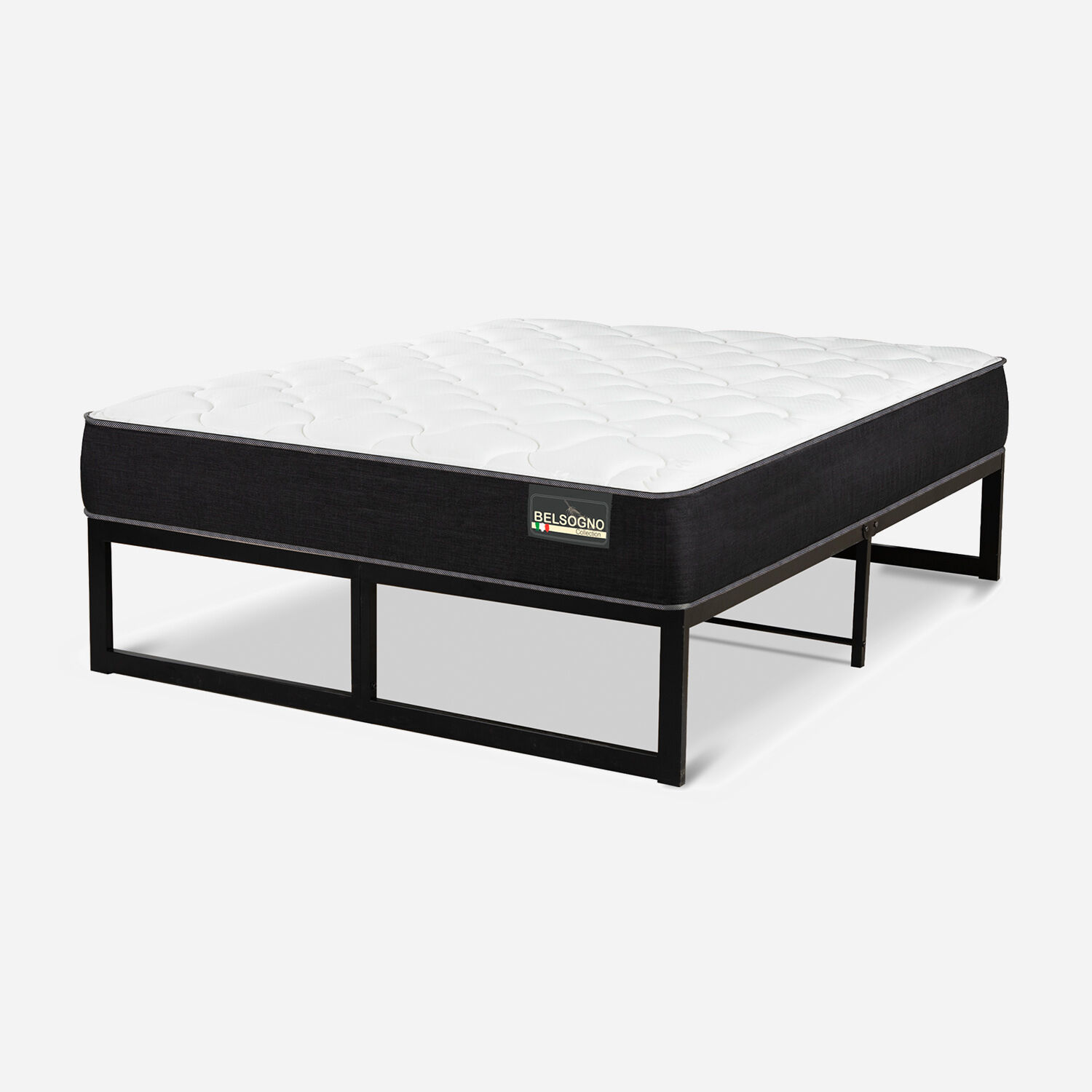 Cama Iron Smart Belsogno 2 Plazas Plus Black