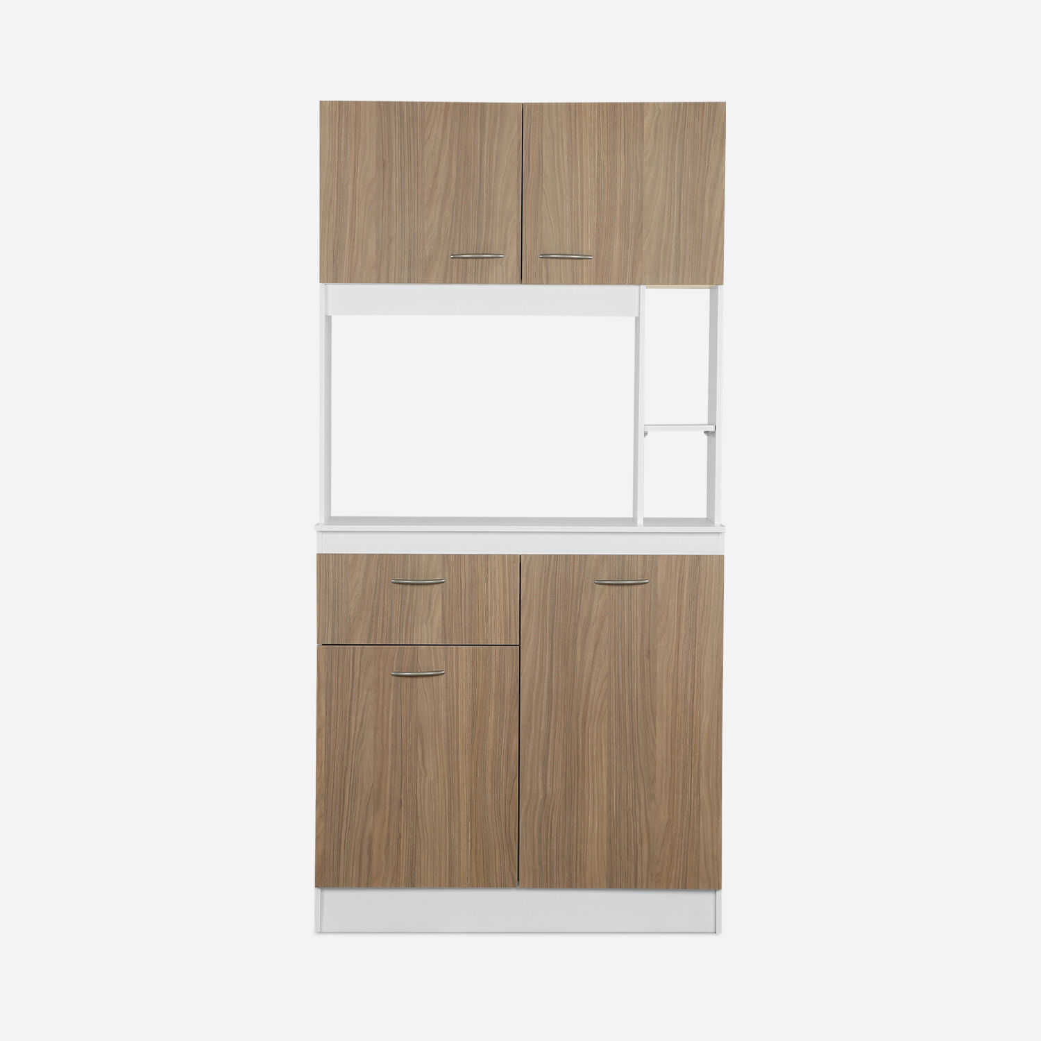 Mueble de Cocina Standford 4 Puertas 1 Caj&oacute;n Blanco-Nogal Mar&iacute;a