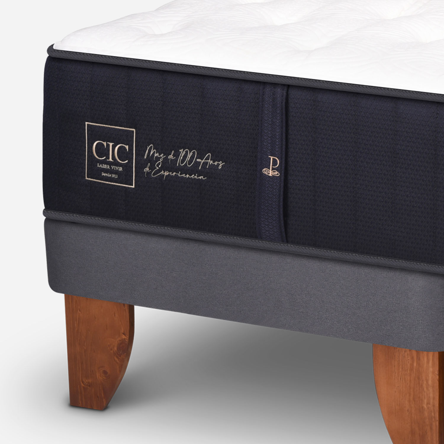 Cama Europea 2 Plazas Premium Base Dividida + Almohadas Down Alternative