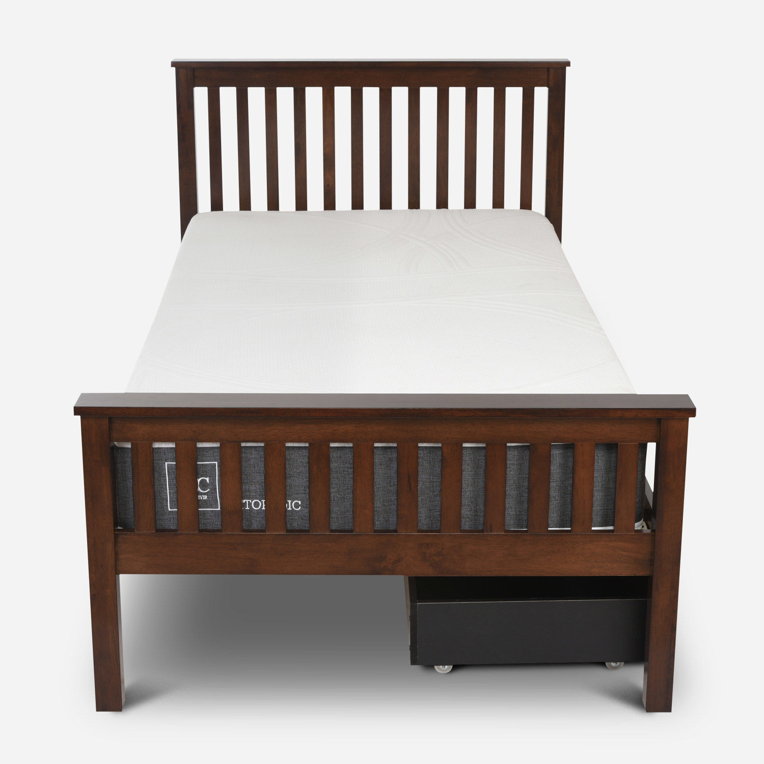 Cama Eloísa Single Ortopedic + Set 2 Cajones