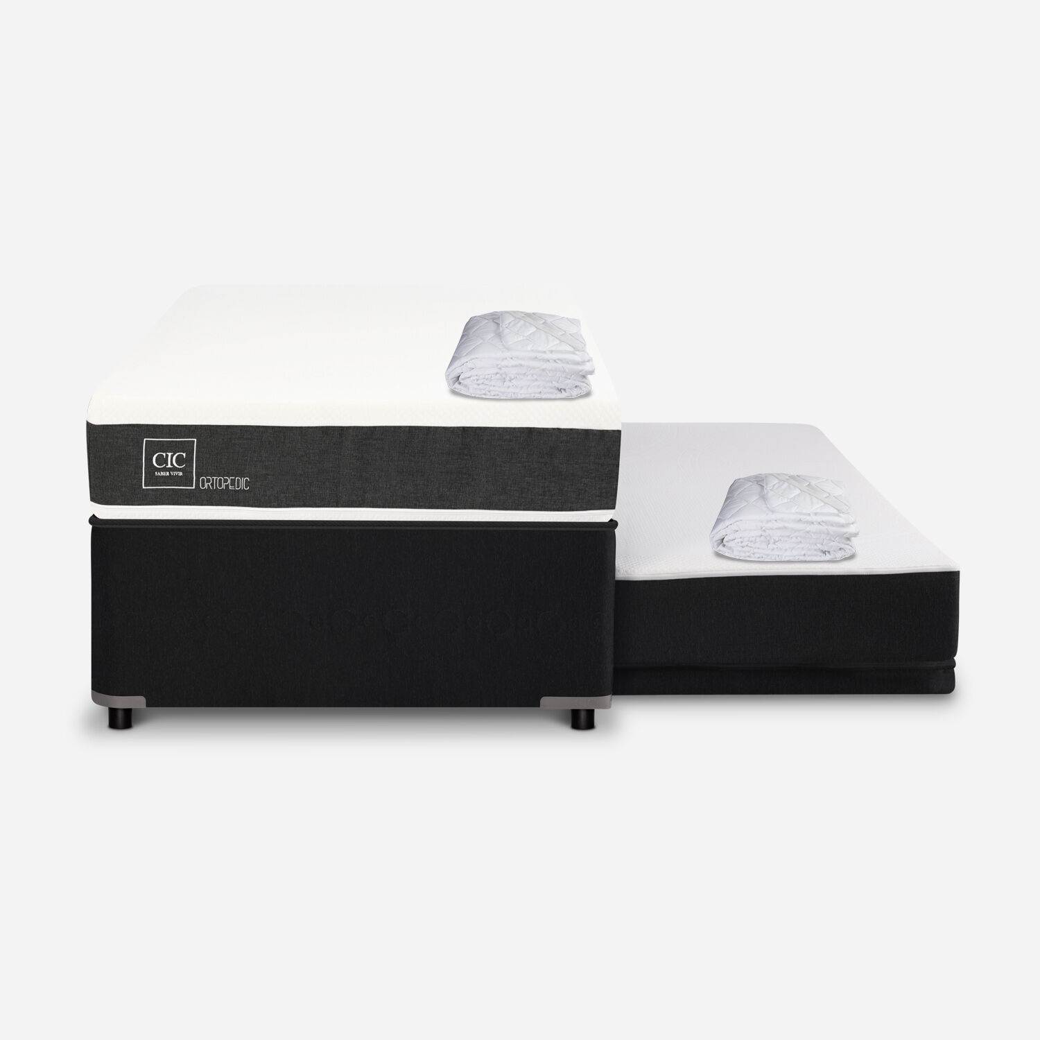 Cama Nido Div&aacute;n Ortopedic + Cubrecolchones