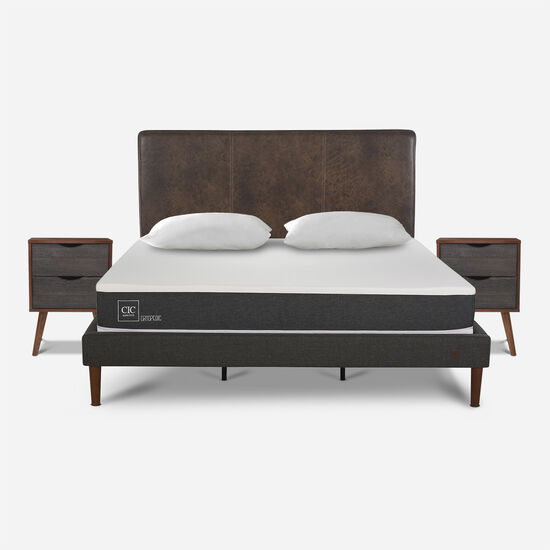 Cama Europea Curve King Ortopedic + Set Baker + Almohadas