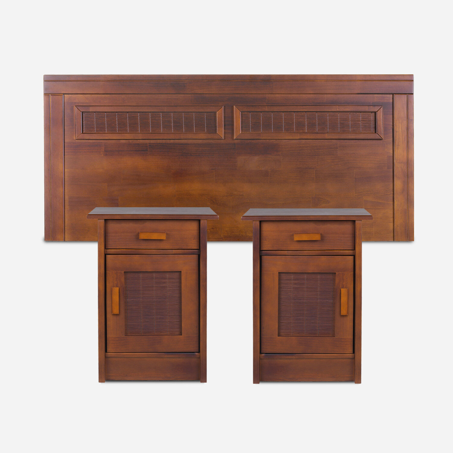 Respaldo y Veladores King Mil&aacute;n Caramel