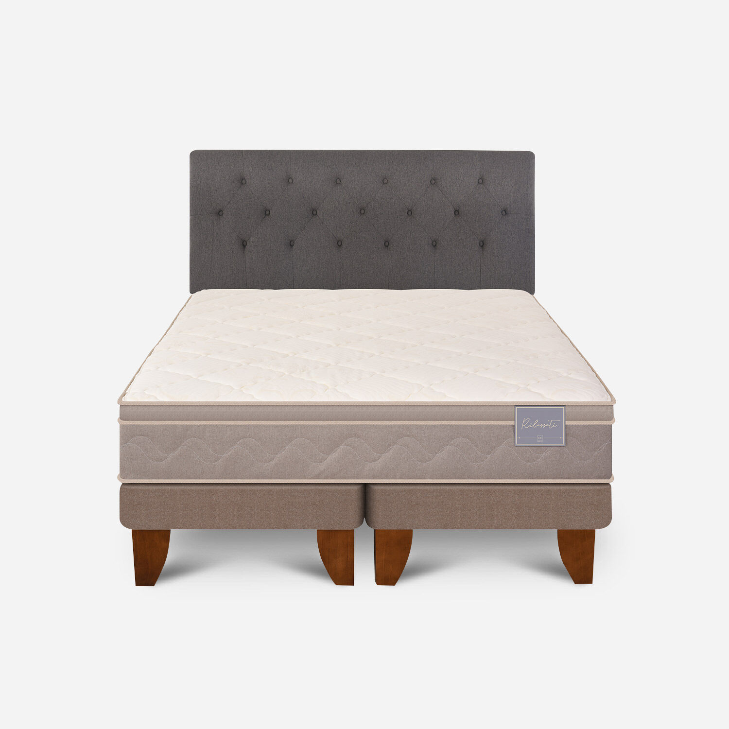 Cama Europea King Rilassati Base Dividida + Respaldo Kavery