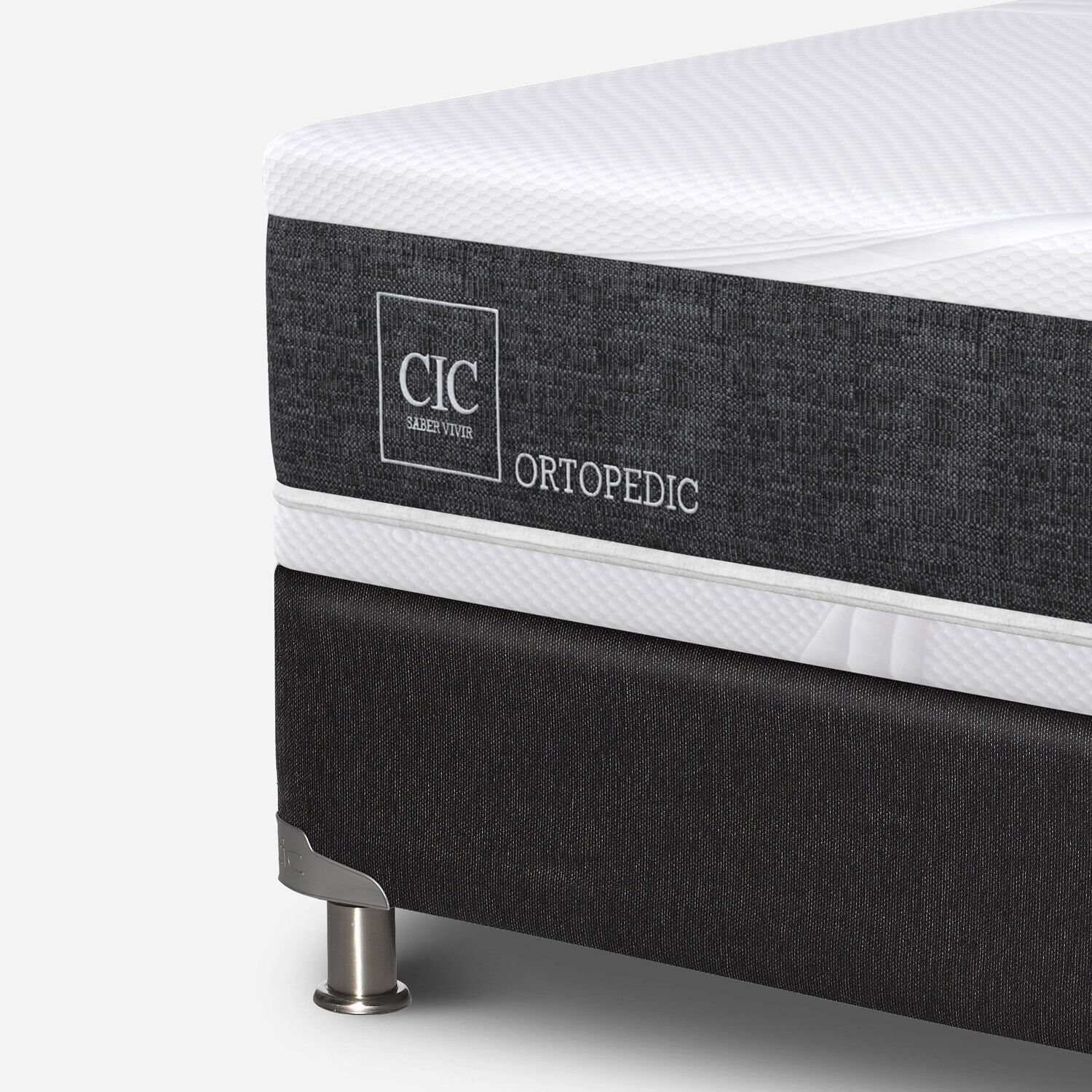 Box Spring 2 Plazas Ortopedic Base Dividida 5 Zonas + Set Espresso