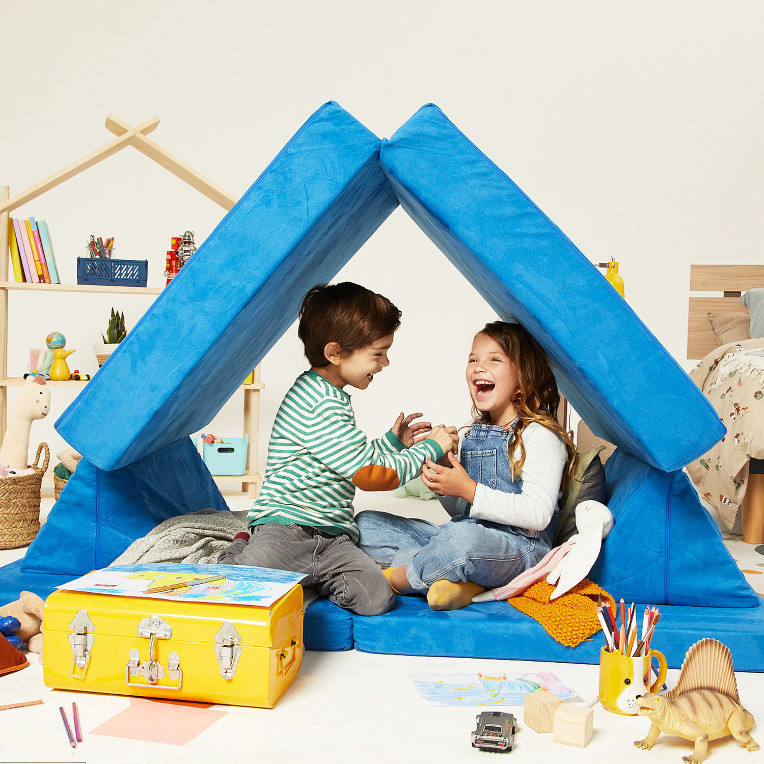 Pack Colchonetas CIC Kids Imperial Blue + Cama Americana 1 Plaza Excellence