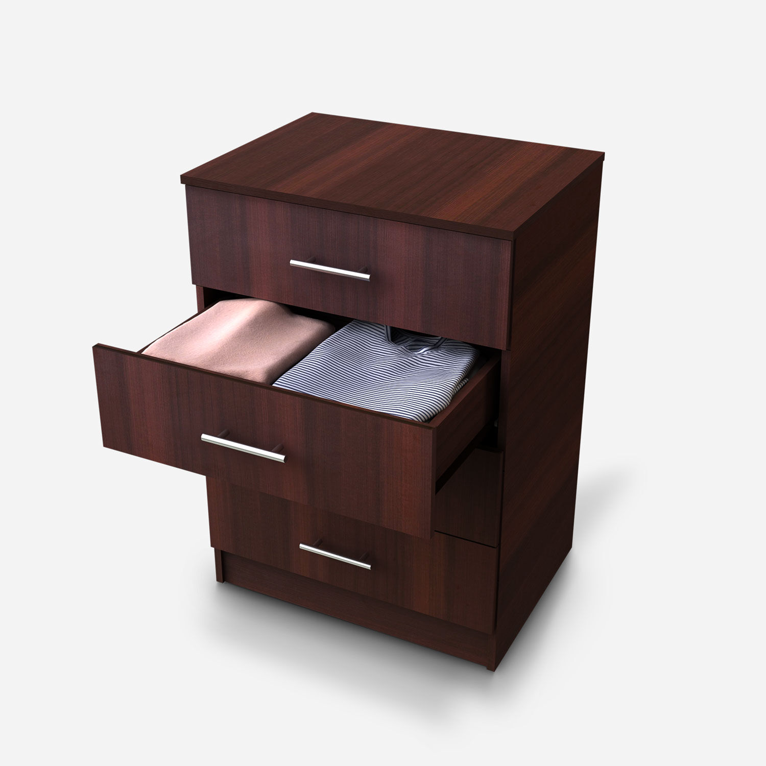 C&oacute;moda Cajonera 4 Cajones F&eacute;nix Chocolate