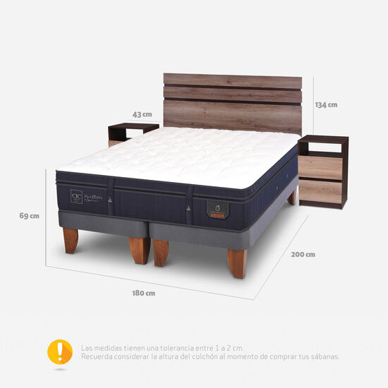 Cama Europea King Super Premium + Set Ares