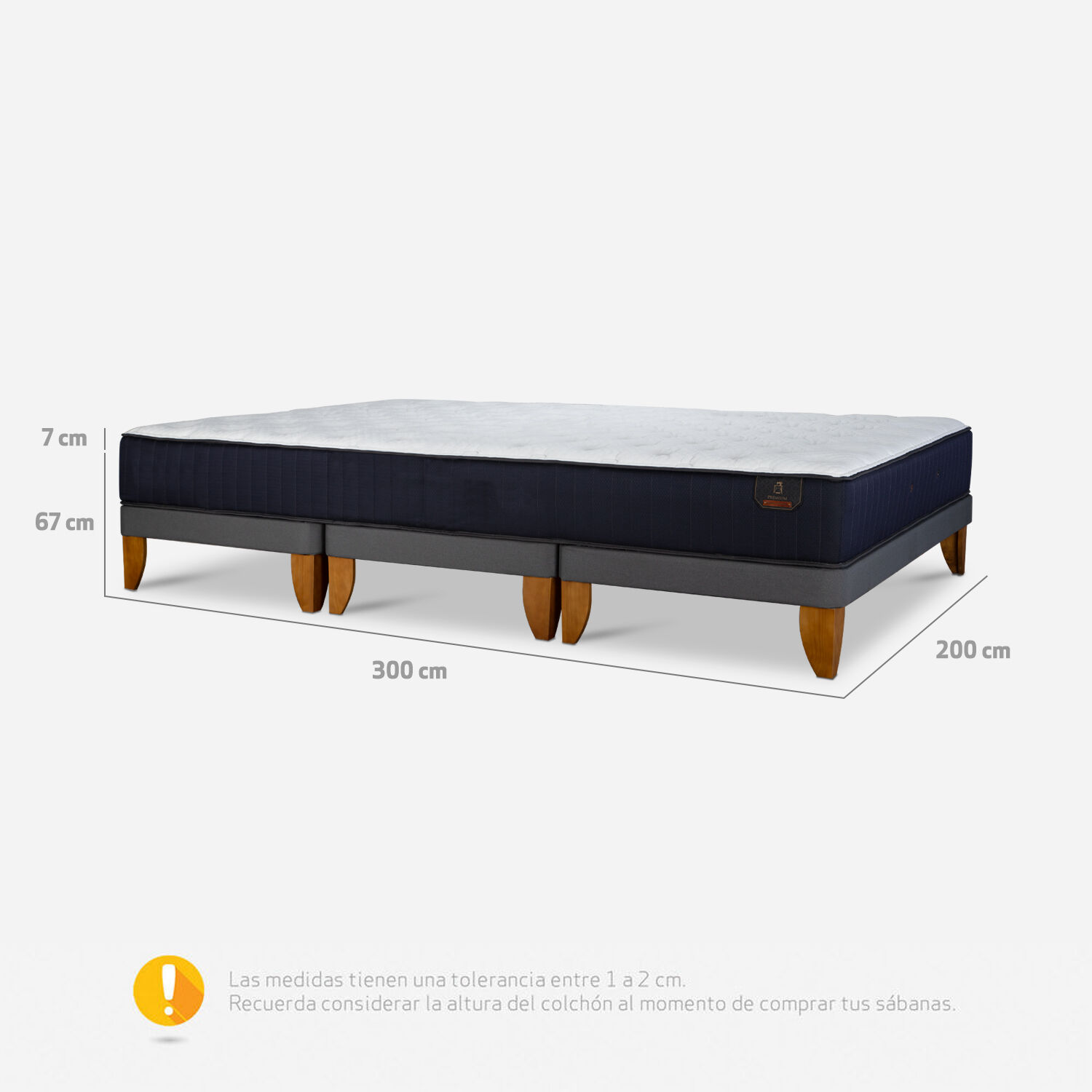 Cama Europea Mega King Premium