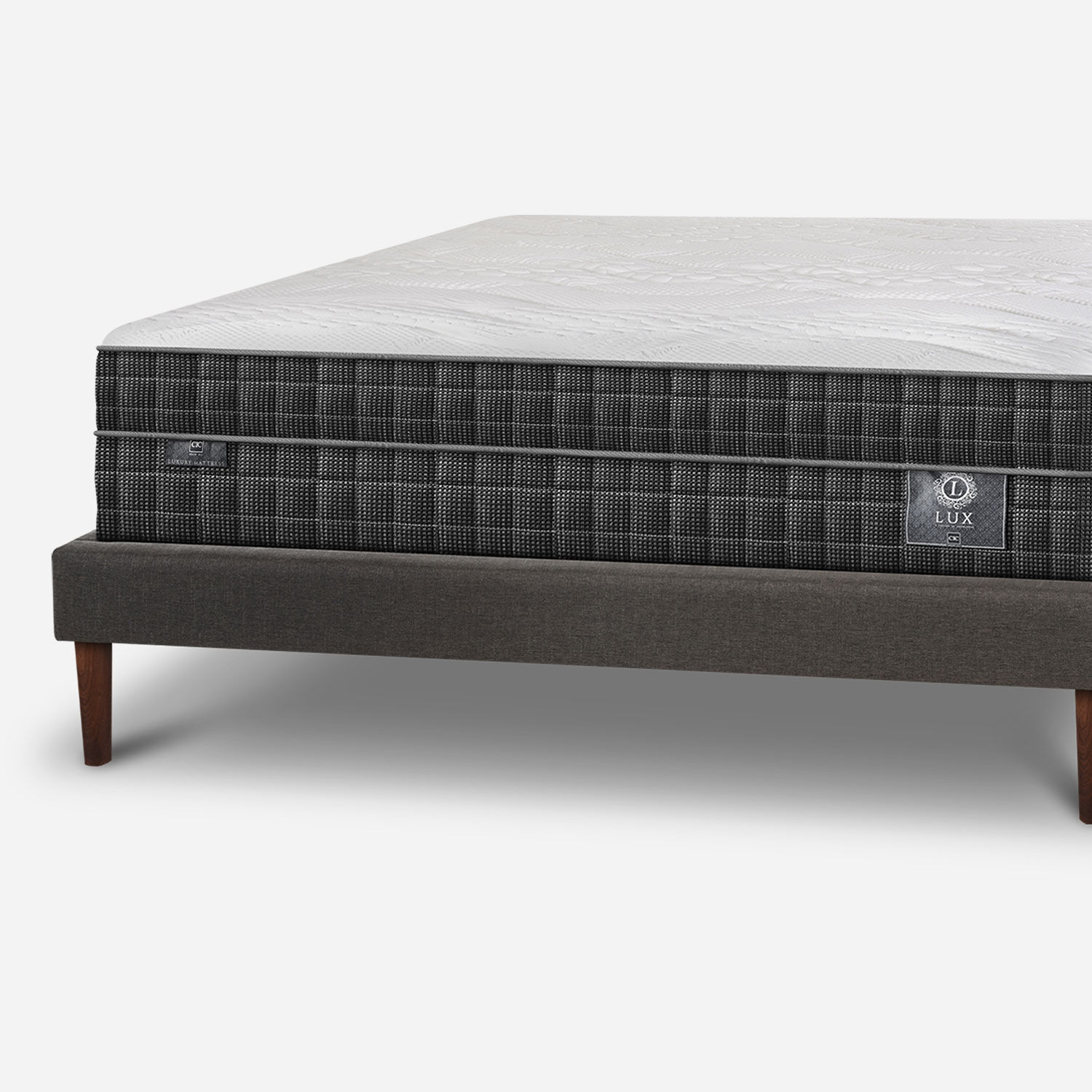 Cama Europea Curve 2 Plazas Lux + Set Monterrey