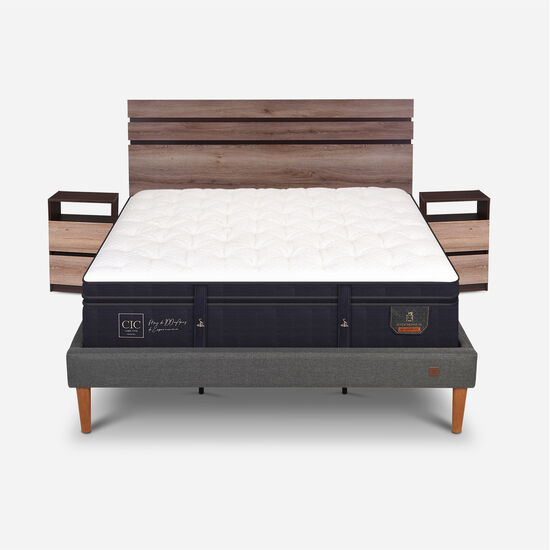 Cama Europea Curve King Super Premium + Set Ares