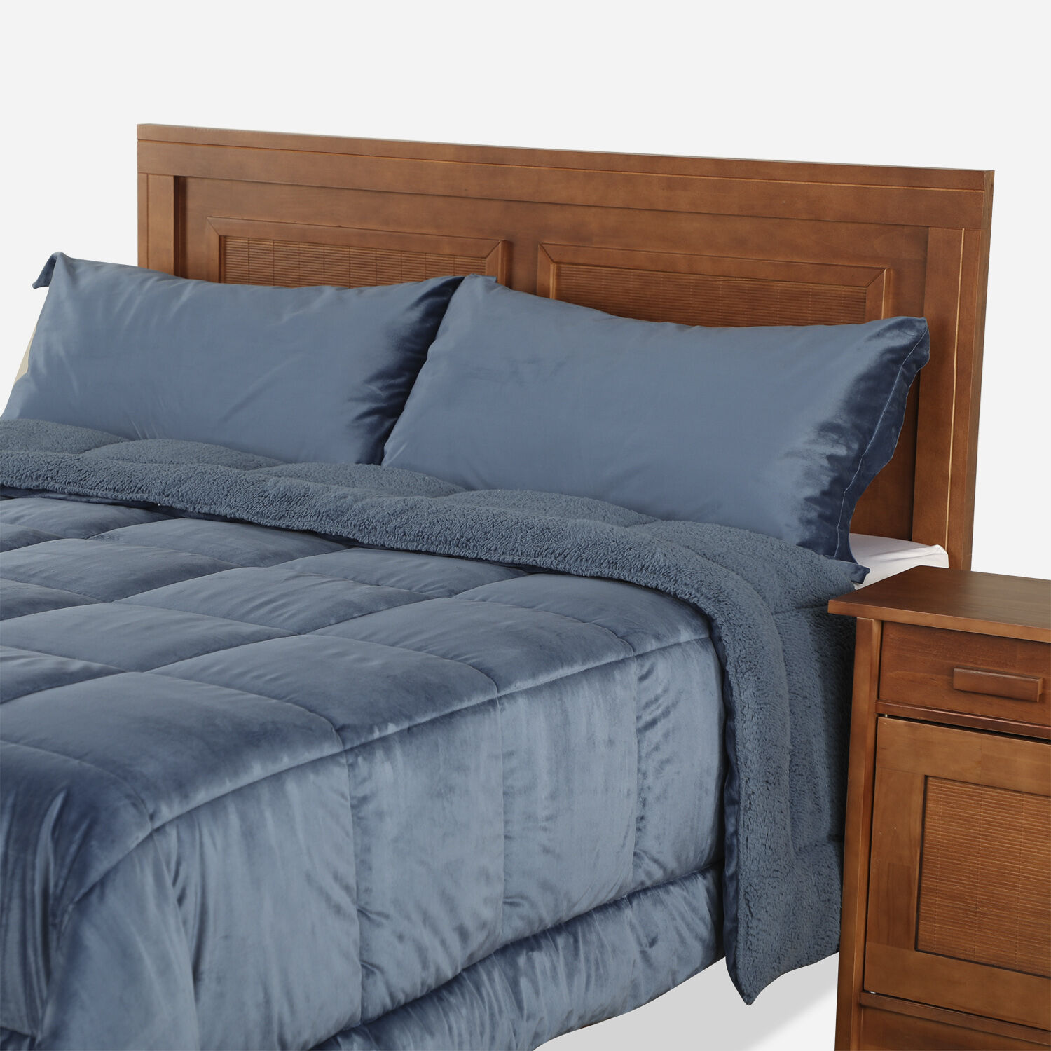 Plum&oacute;n Super King Sherpa Azul