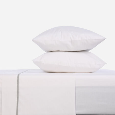 Sábanas Single 180 Hilos Blanca Ribbon