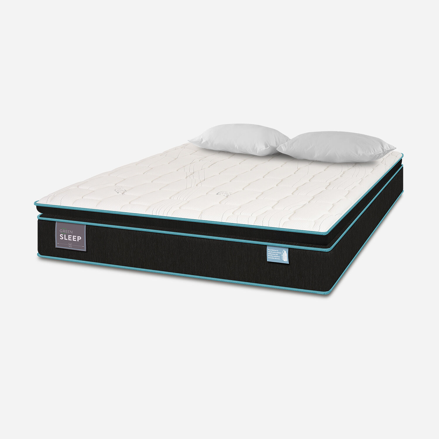 Colchón 2 Plazas Green Sleep 150x200 + Almohadas Viscoelásticas