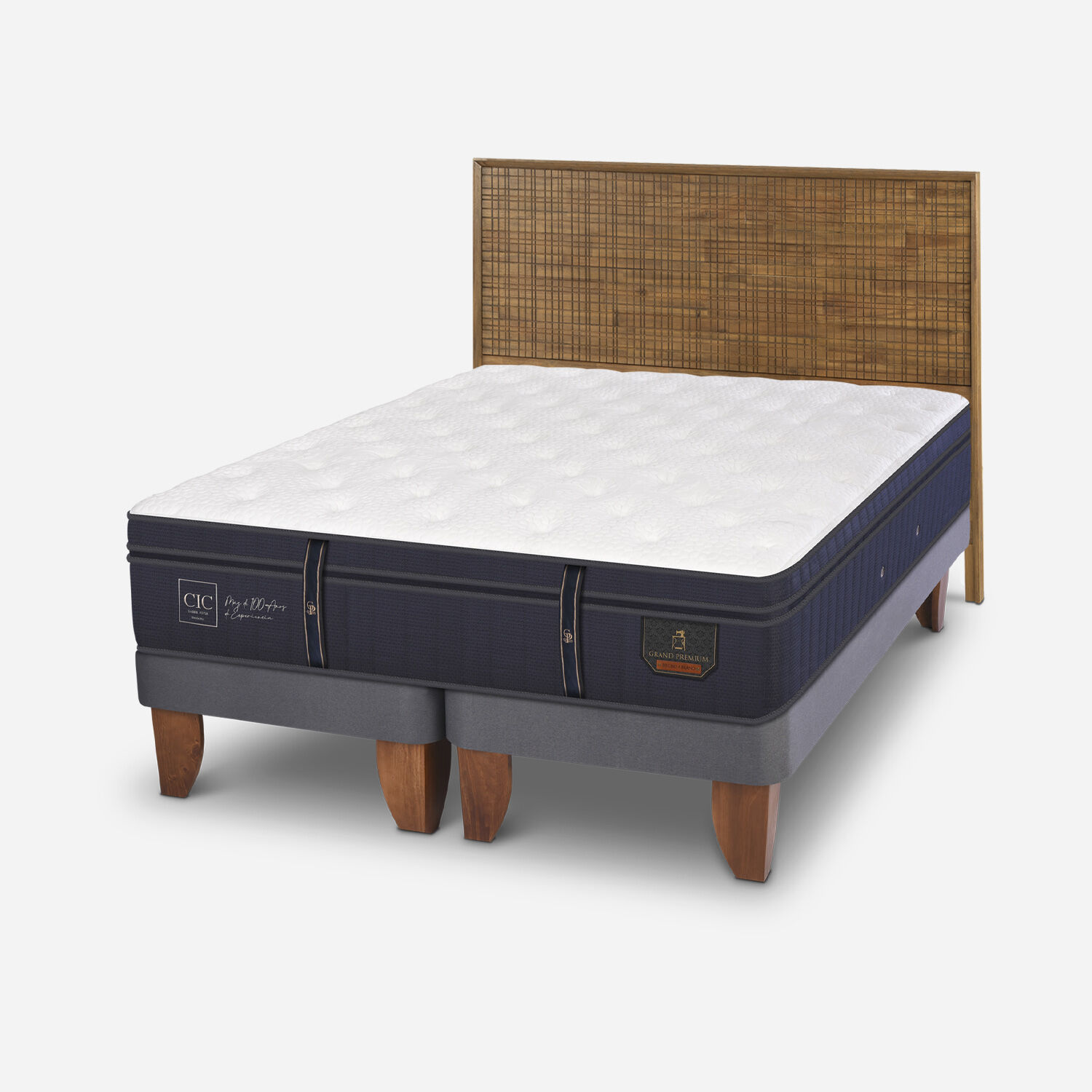 Cama Europea King Grand Premium + Respaldo Adria