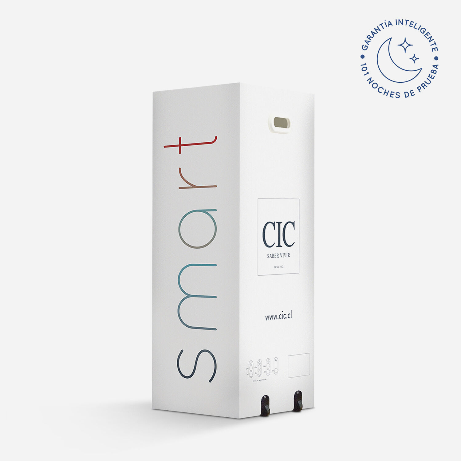 Cama Europea King Smart + Respaldo Dubl&iacute;n Mostaza