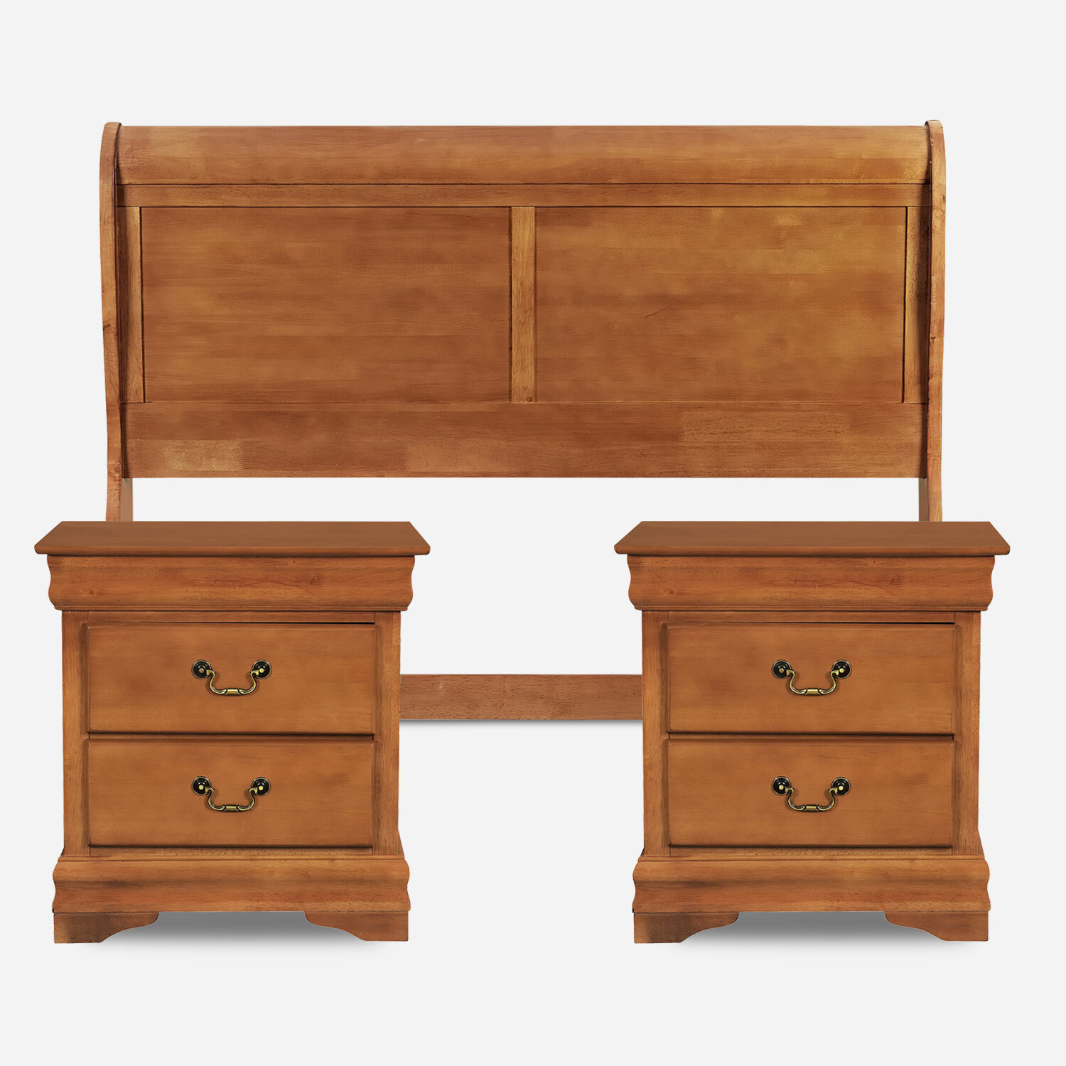 Respaldo y Veladores King Mir&oacute; Caramel