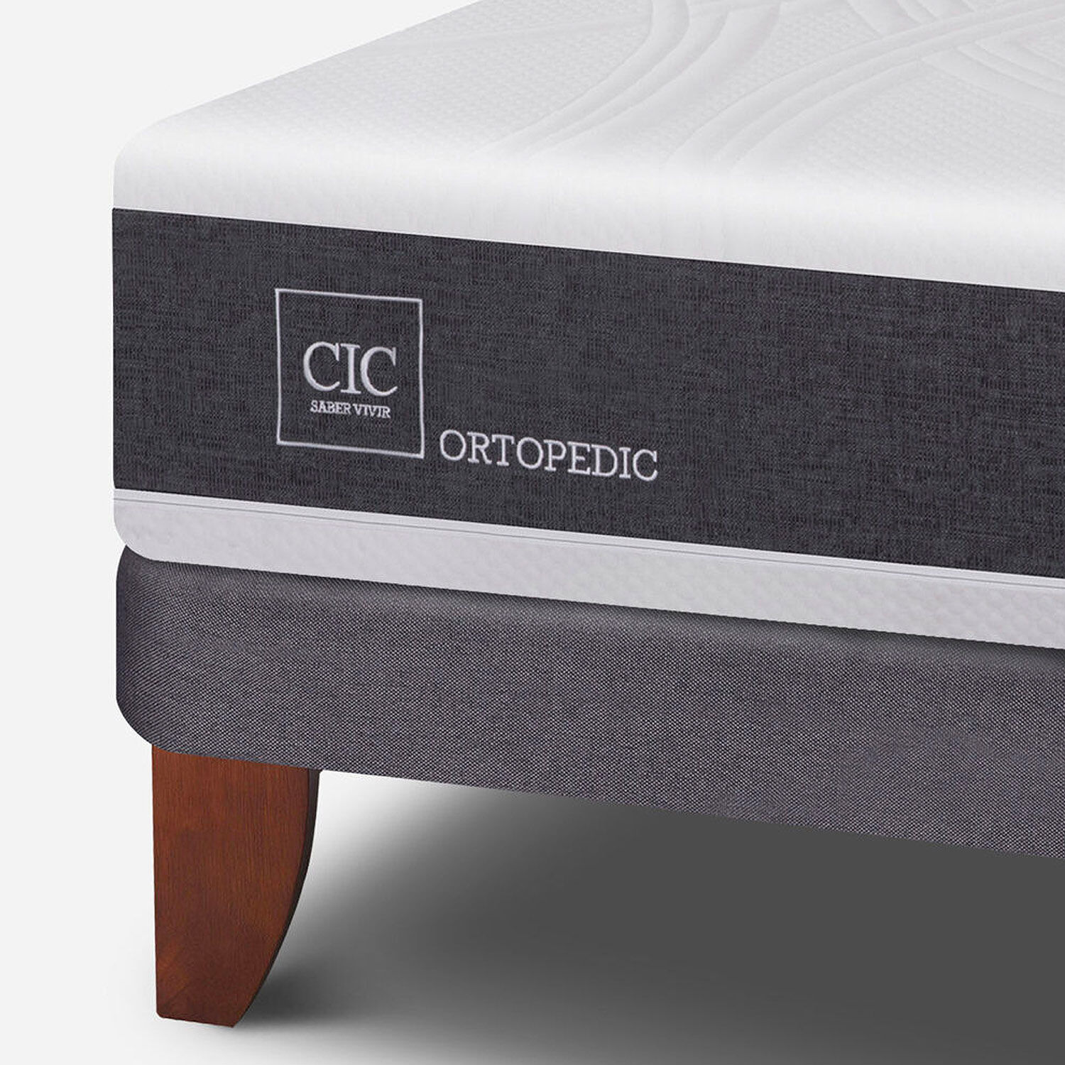 Cama Europea 2 Plazas Ortopedic Base Dividida + Almohadas Down Alternative