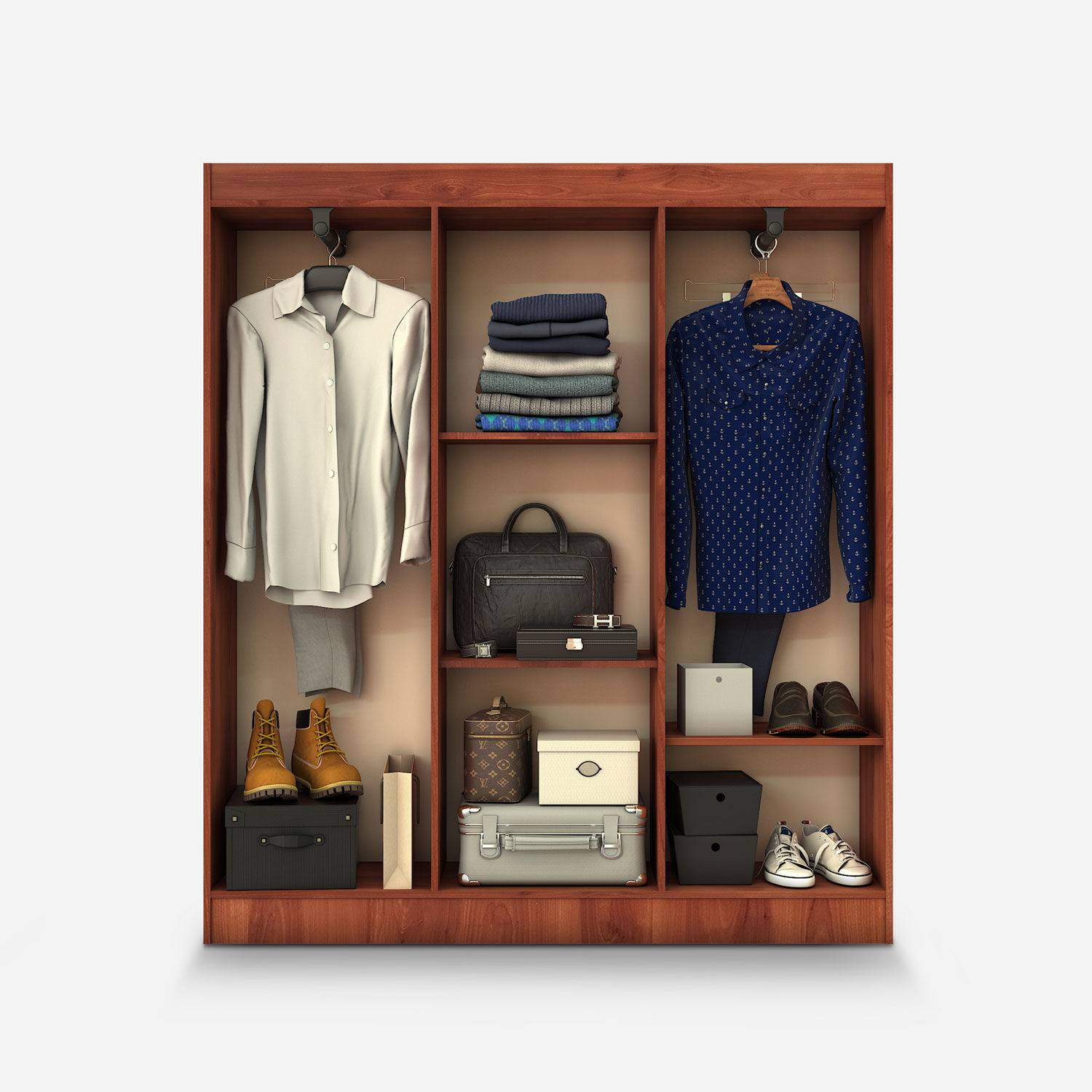 Cl&oacute;set 6 Puertas Laredo Cerezo