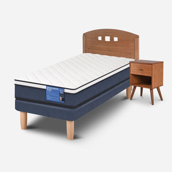 Cama Europea 1.5 Plazas Excellence Plus + Set Gales