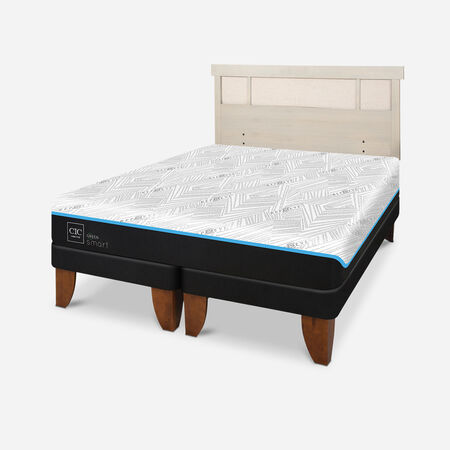 Cama Europea 2 Plazas Green Infinity Base Dividida Dublín Alpino