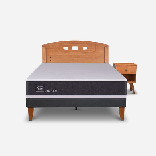 Cama Europea Curve 1.5 Plazas Ortopedic + Set New Gales