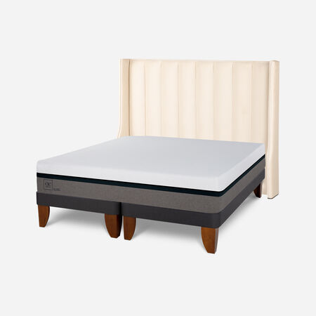Cama Europea 2 Plazas Balance Base Dividida + Respaldo Panaro