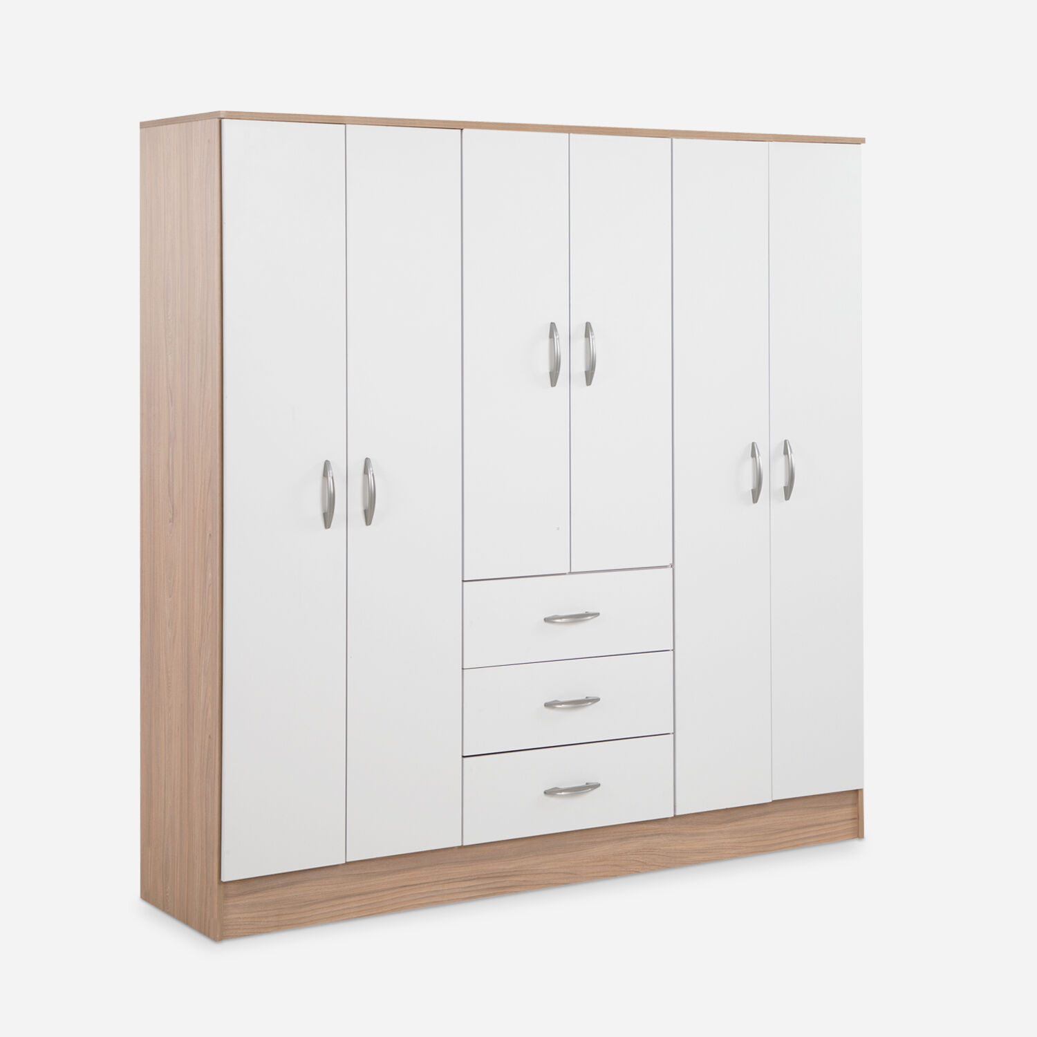 Cl&oacute;set Maipo 6 Puertas 3 Cajones Olmo Blanco