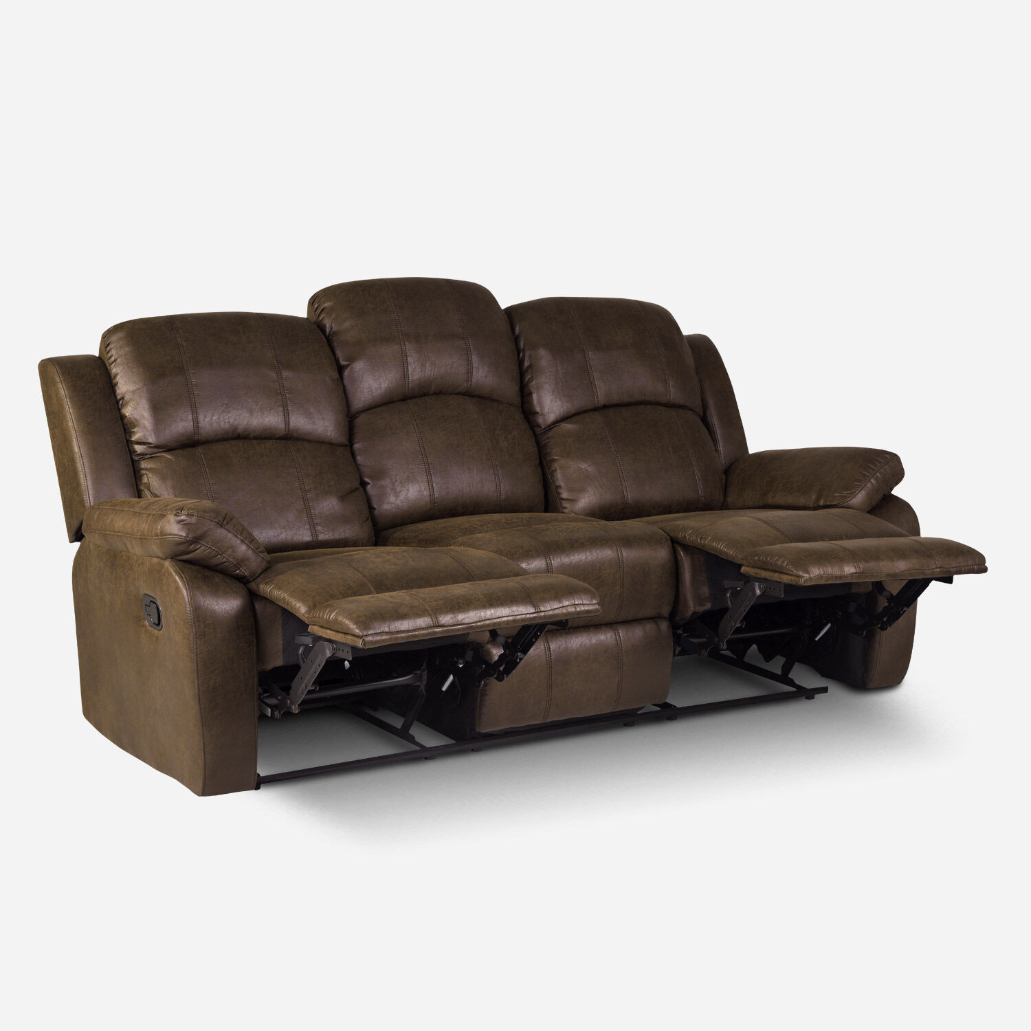 Sof&aacute; 3 Cuerpos Reclinable Oslo Chocolate