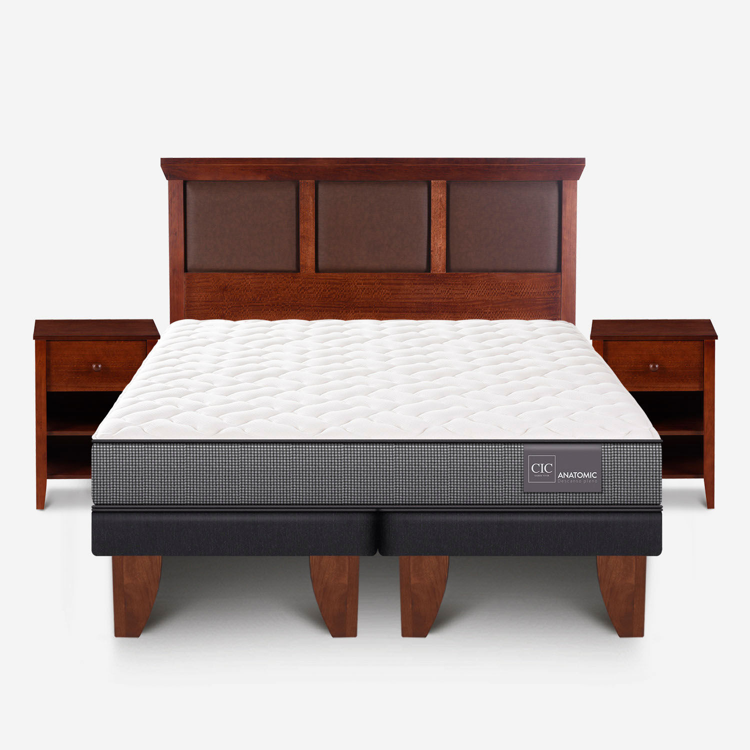 Cama Europea King Anatomic + Set Torino Caramel