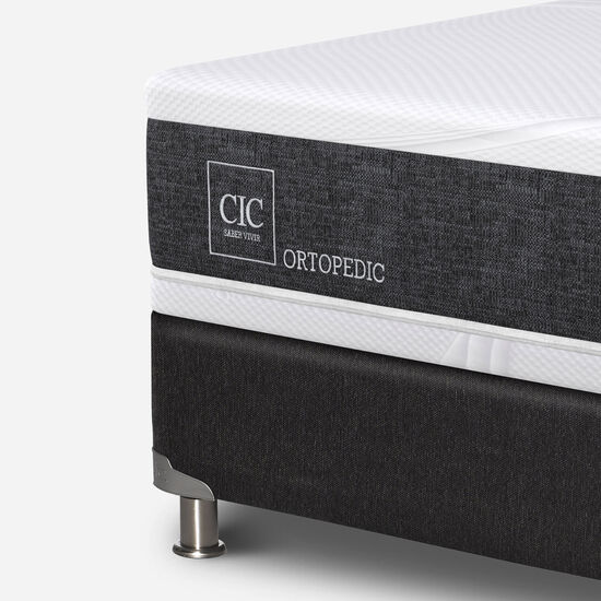 Box Spring 2 Plazas Ortopedic Base Dividida 5 Zonas + Set Legno