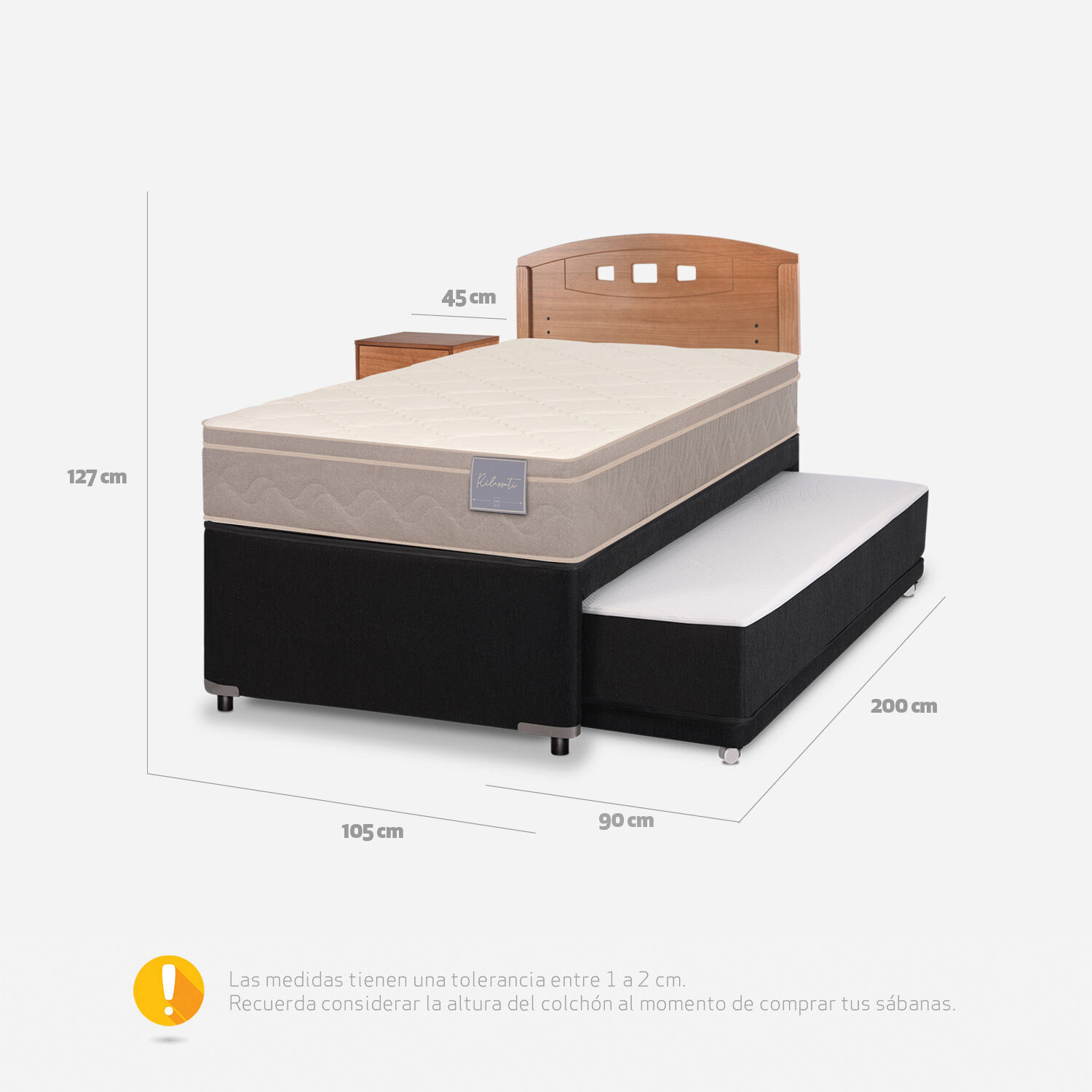 Cama Nido Div&aacute;n Rilassati + Set Gales