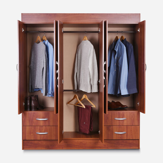 Clóset 6 Puertas 4 Cajones Trancura Cerezo | CIC