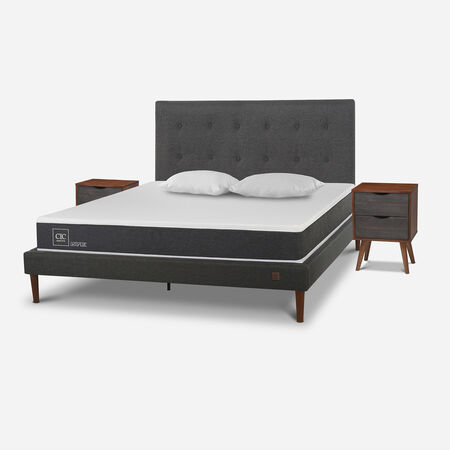 Cama Europea Curve 2 Plazas Ortopedic + Set &Eacute;ufrates + Almohada