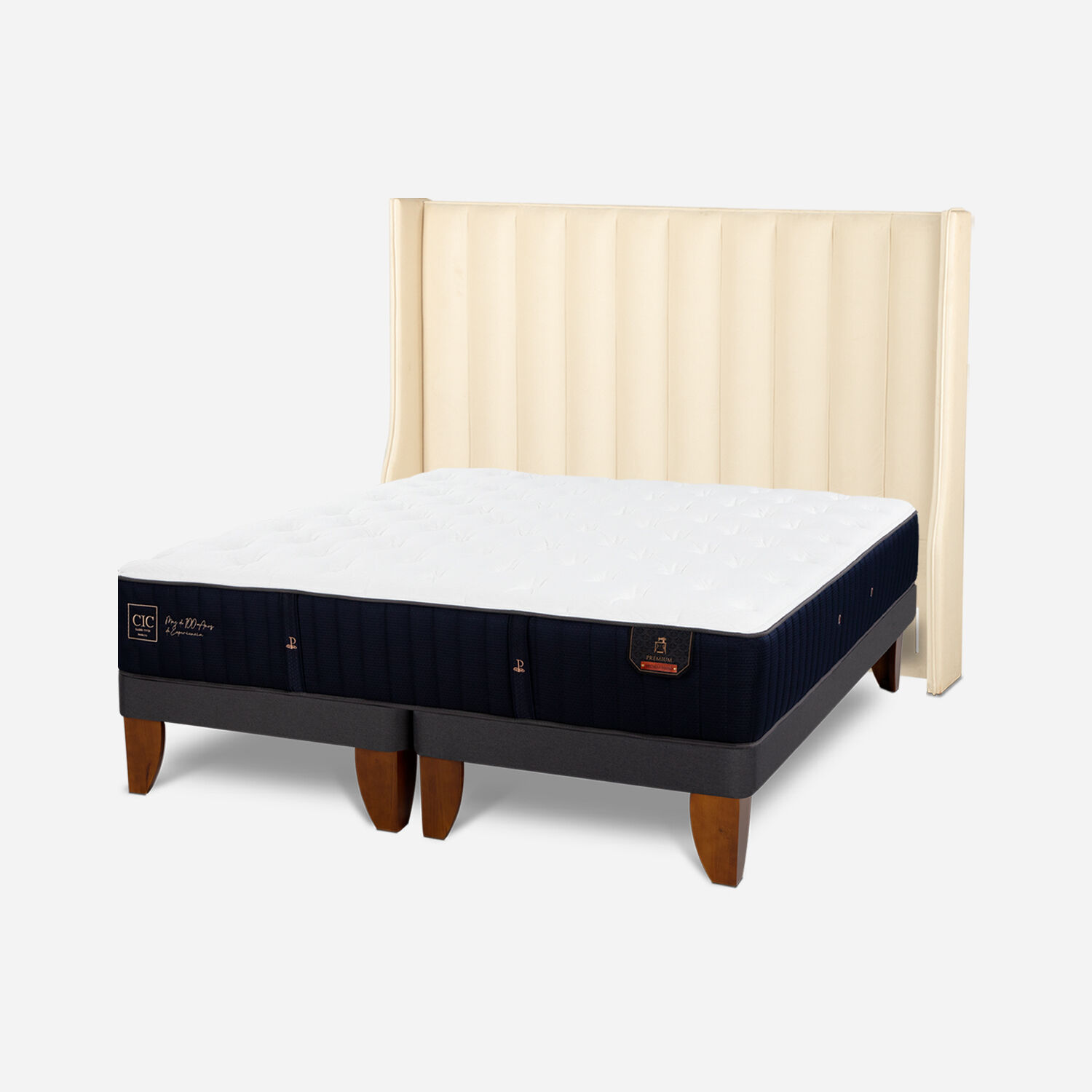 Cama Europea Super King Premium + Respaldo Panaro