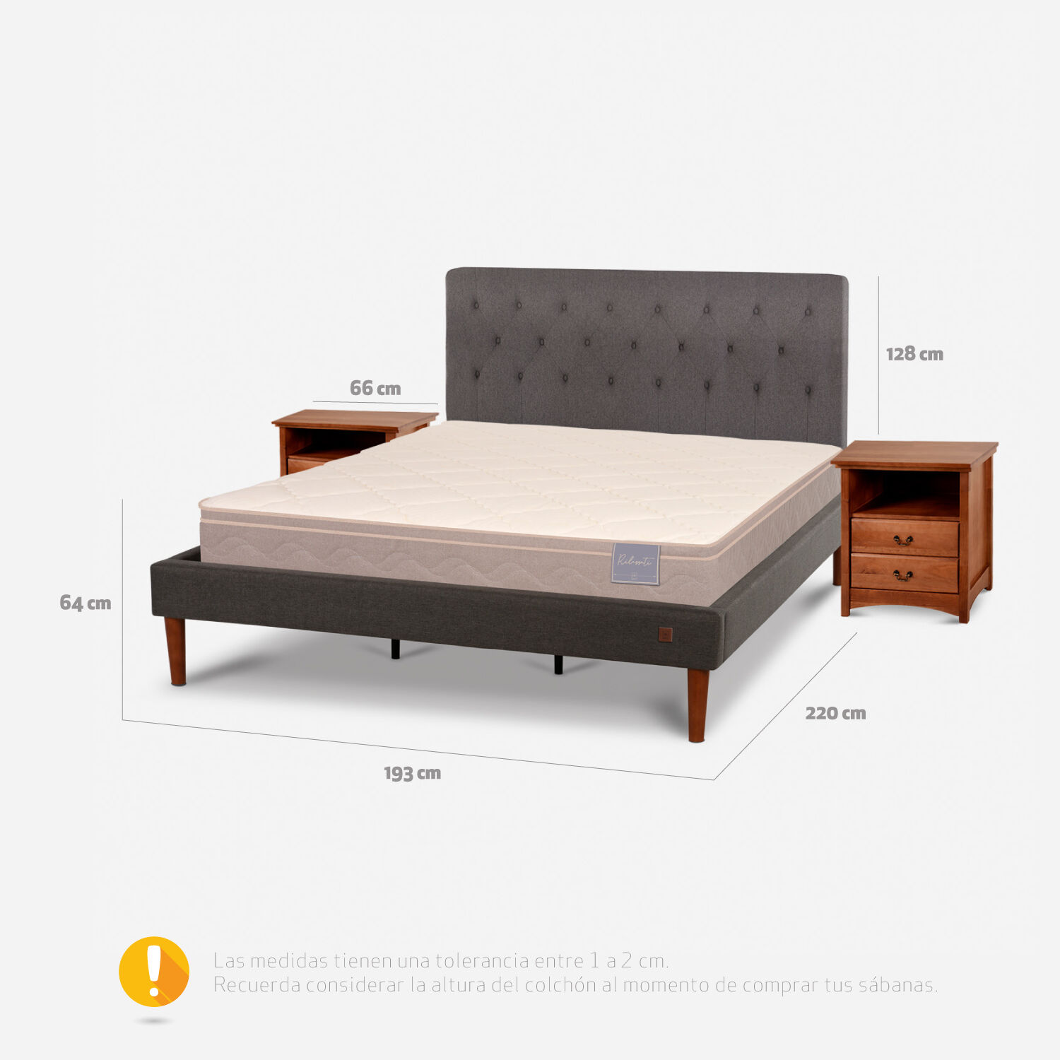 Cama Europea Curve King Rilassati + Set Kavery